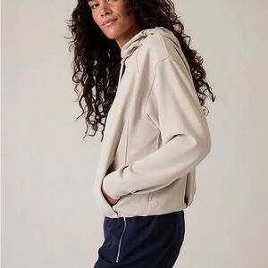 Athleta Seasoft Bubble Hem Hoodie Size L